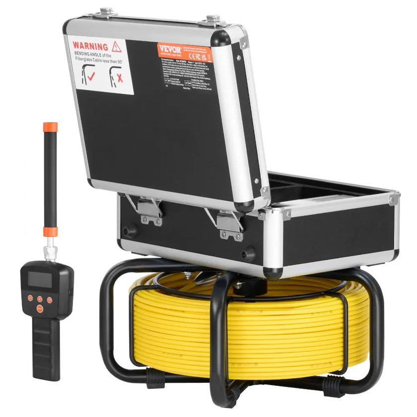 VEVOR Sewer Camera 165 ft/50 m Self-Leveling Drain Duct Camera with 512Hz Locator