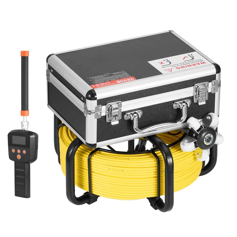 VEVOR Sewer Camera 165 ft/50 m Self-Leveling Drain Duct Camera with 512Hz Locator