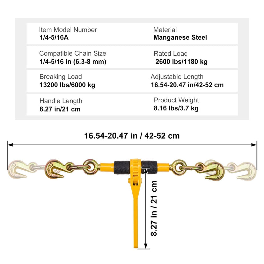 VEVOR Chain Binder Ratchet Load Binder 1/4