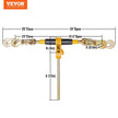 VEVOR Ratchet Chain Binder, 4PCS 3/8