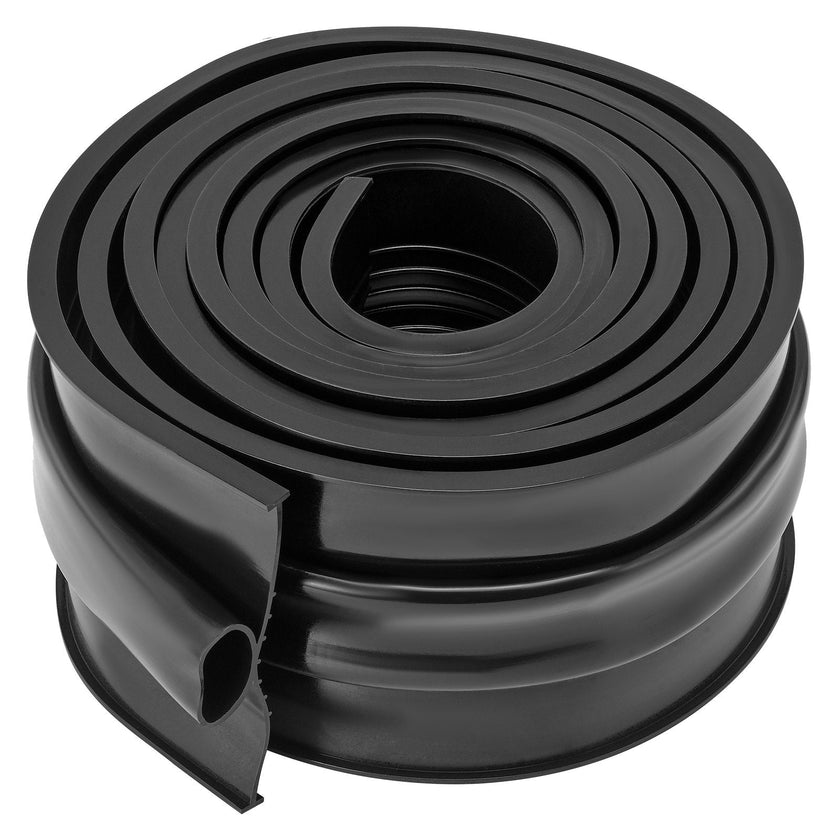 VEVOR Garage Door Seals Bottom Rubber, U Shape +O Ring Combination Garage Door Bottom Weather Seal, 10ft Weatherproofing Garage Door Seal, 5/16 inch T-ends and 3 3/4 inch Width, for Doors, Black