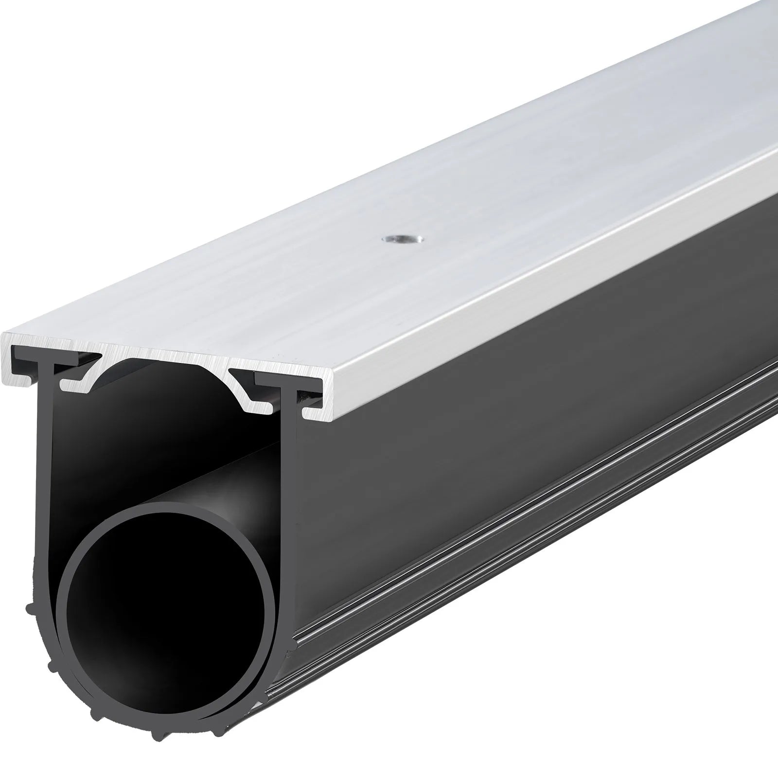VEVOR Garage Door Seals Bottom Rubber, U Shape +O Ring Garage Door Bottom Weather Seal with Pre-drilled Aluminum Track Retainer Kit, 16ft 5/16 inch T-ends and 3 3/4 inch Width, for Doors, Black