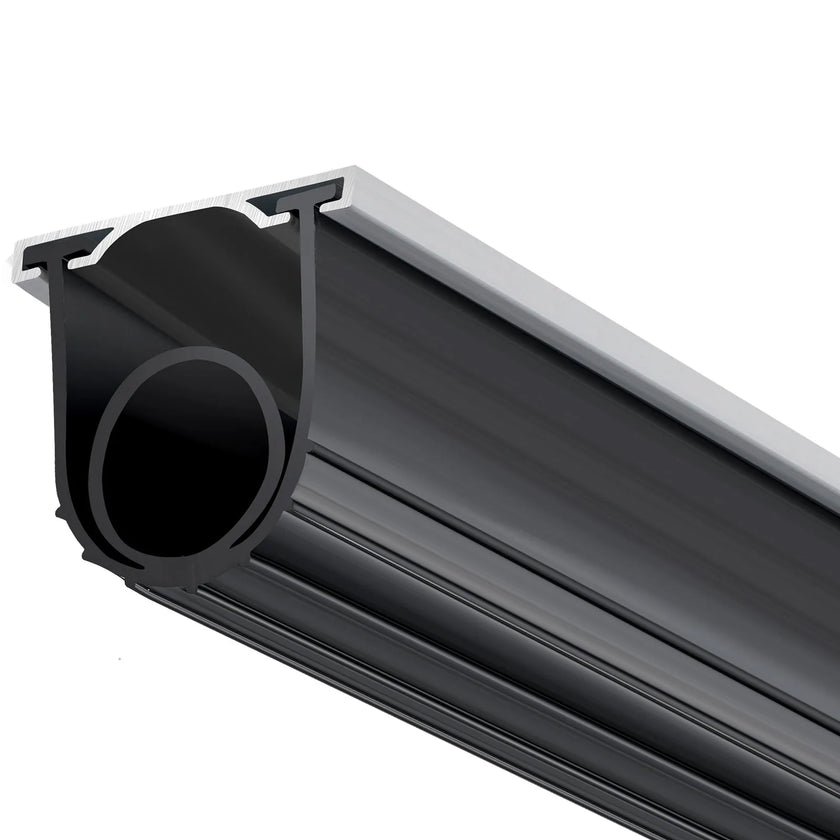 VEVOR Garage Door Seals Bottom Rubber, U Shape +O Ring Garage Door Bottom Weather Seal with Pre-drilled Aluminum Track Retainer Kit, 16ft 5/16 inch T-ends and 3 3/4 inch Width, for Doors, Black