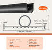 VEVOR Garage Door Seals Bottom Rubber, U Shape +O Ring Combination Garage Door Bottom Weather Seal, 16ft Weatherproofing Garage Door Seal, 5/16 inch T-ends and 3 3/4 inch Width, for Doors, Black