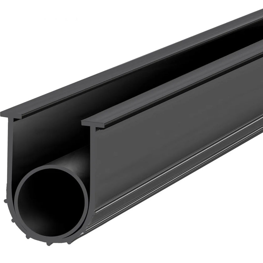 VEVOR Garage Door Seals Bottom Rubber, U Shape +O Ring Combination Garage Door Bottom Weather Seal, 16ft Weatherproofing Garage Door Seal, 5/16 inch T-ends and 3 3/4 inch Width, for Doors, Black