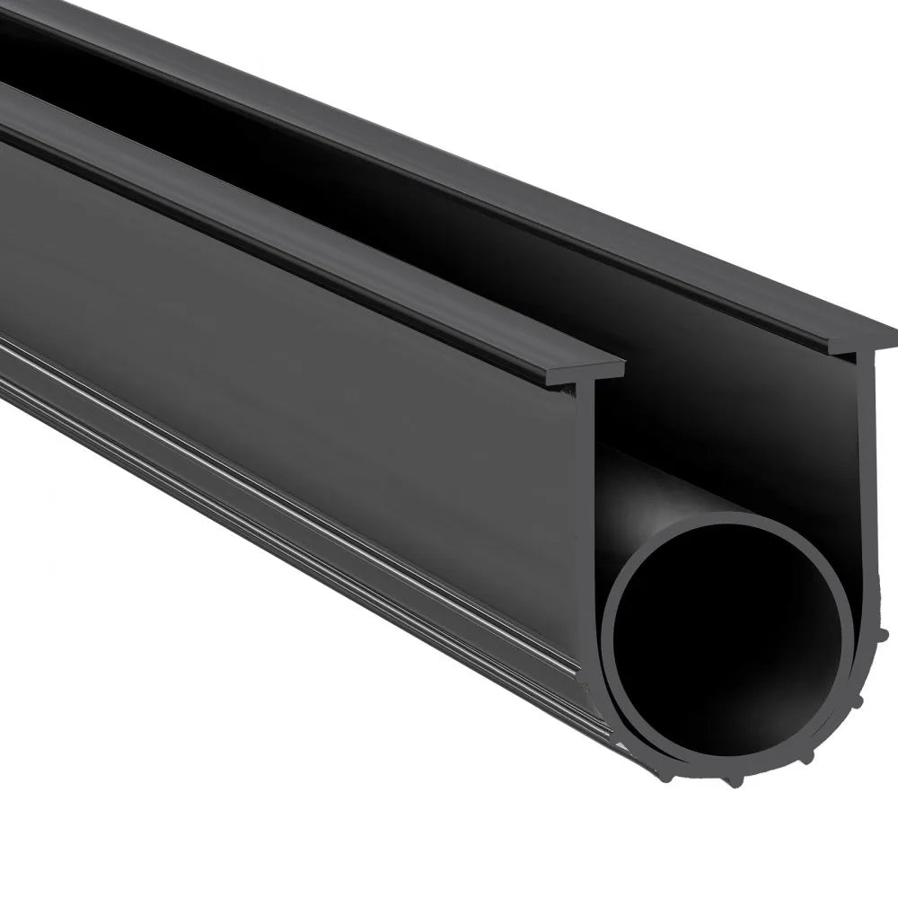 VEVOR Garage Door Seals Bottom Rubber, U Shape +O Ring Combination Garage Door Bottom Weather Seal, 16ft Weatherproofing Garage Door Seal, 5/16 inch T-ends and 3 3/4 inch Width, for Doors, Black