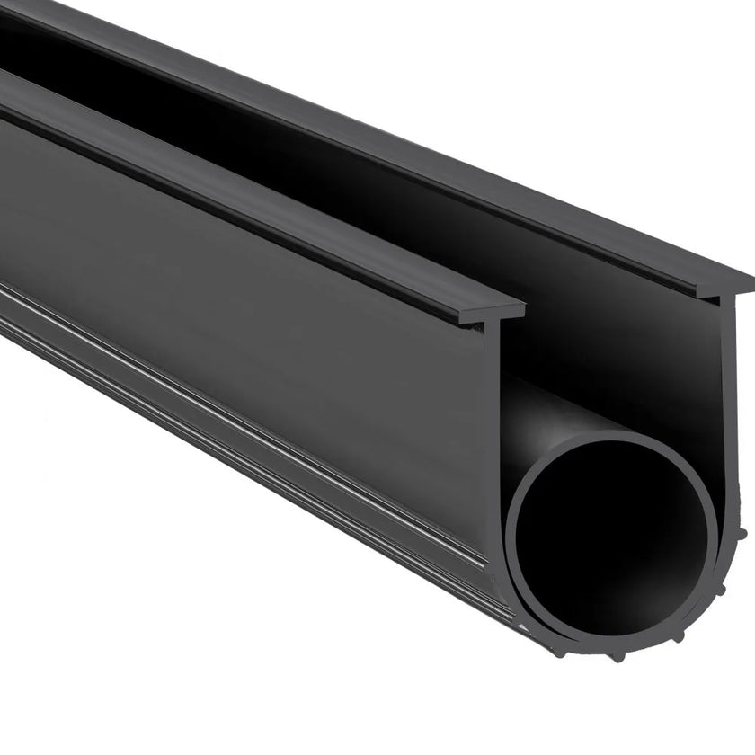 VEVOR Garage Door Seals Bottom Rubber, U Shape +O Ring Combination Garage Door Bottom Weather Seal, 16ft Weatherproofing Garage Door Seal, 5/16 inch T-ends and 3 3/4 inch Width, for Doors, Black