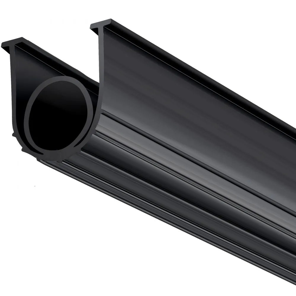 VEVOR Garage Door Seals Bottom Rubber, U Shape +O Ring Combination Garage Door Bottom Weather Seal, 16ft Weatherproofing Garage Door Seal, 5/16 inch T-ends and 3 3/4 inch Width, for Doors, Black
