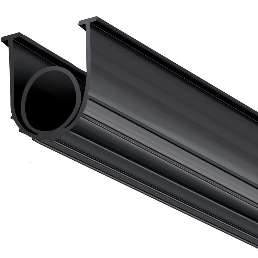 VEVOR Garage Door Seals Bottom Rubber, U Shape +O Ring Combination Garage Door Bottom Weather Seal, 16ft Weatherproofing Garage Door Seal, 5/16 inch T-ends and 3 3/4 inch Width, for Doors, Black