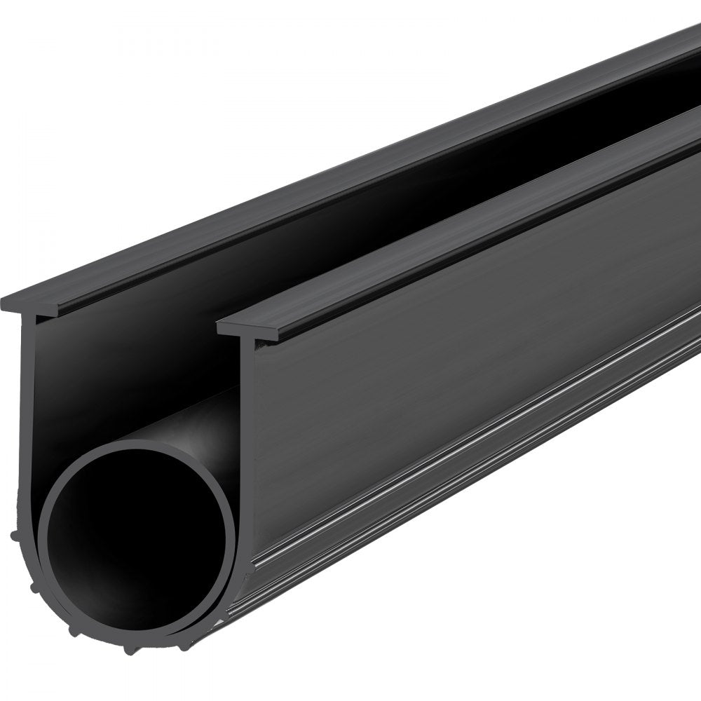 VEVOR Garage Door Seals Bottom Rubber, U Shape +O Ring Combination Garage Door Bottom Weather Seal, 20ft Weatherproofing Garage Door Seal, 5/16 inch T-ends and 3 3/4 inch Width, for Doors, Black