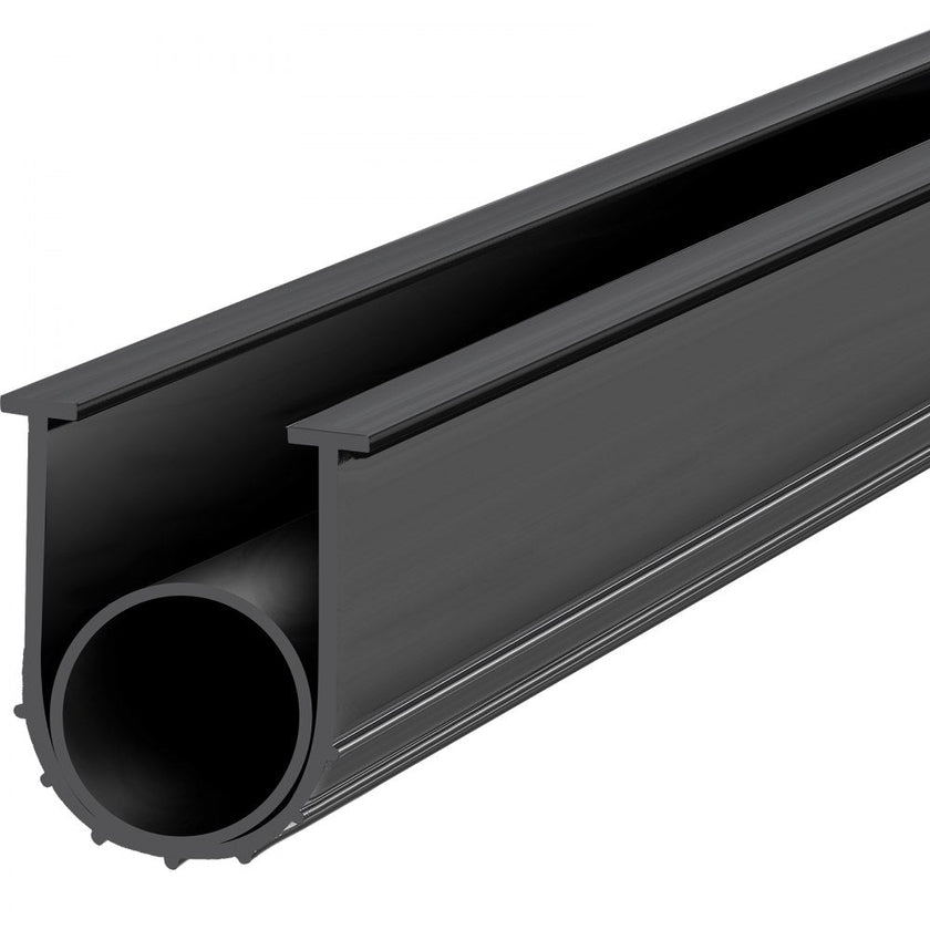 VEVOR Garage Door Seals Bottom Rubber, U Shape +O Ring Combination Garage Door Bottom Weather Seal, 20ft Weatherproofing Garage Door Seal, 5/16 inch T-ends and 3 3/4 inch Width, for Doors, Black