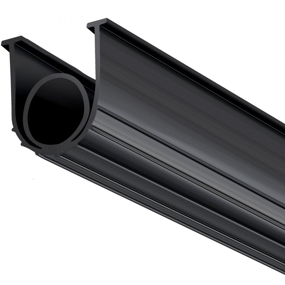 VEVOR Garage Door Seals Bottom Rubber, U Shape +O Ring Combination Garage Door Bottom Weather Seal, 20ft Weatherproofing Garage Door Seal, 5/16 inch T-ends and 3 3/4 inch Width, for Doors, Black