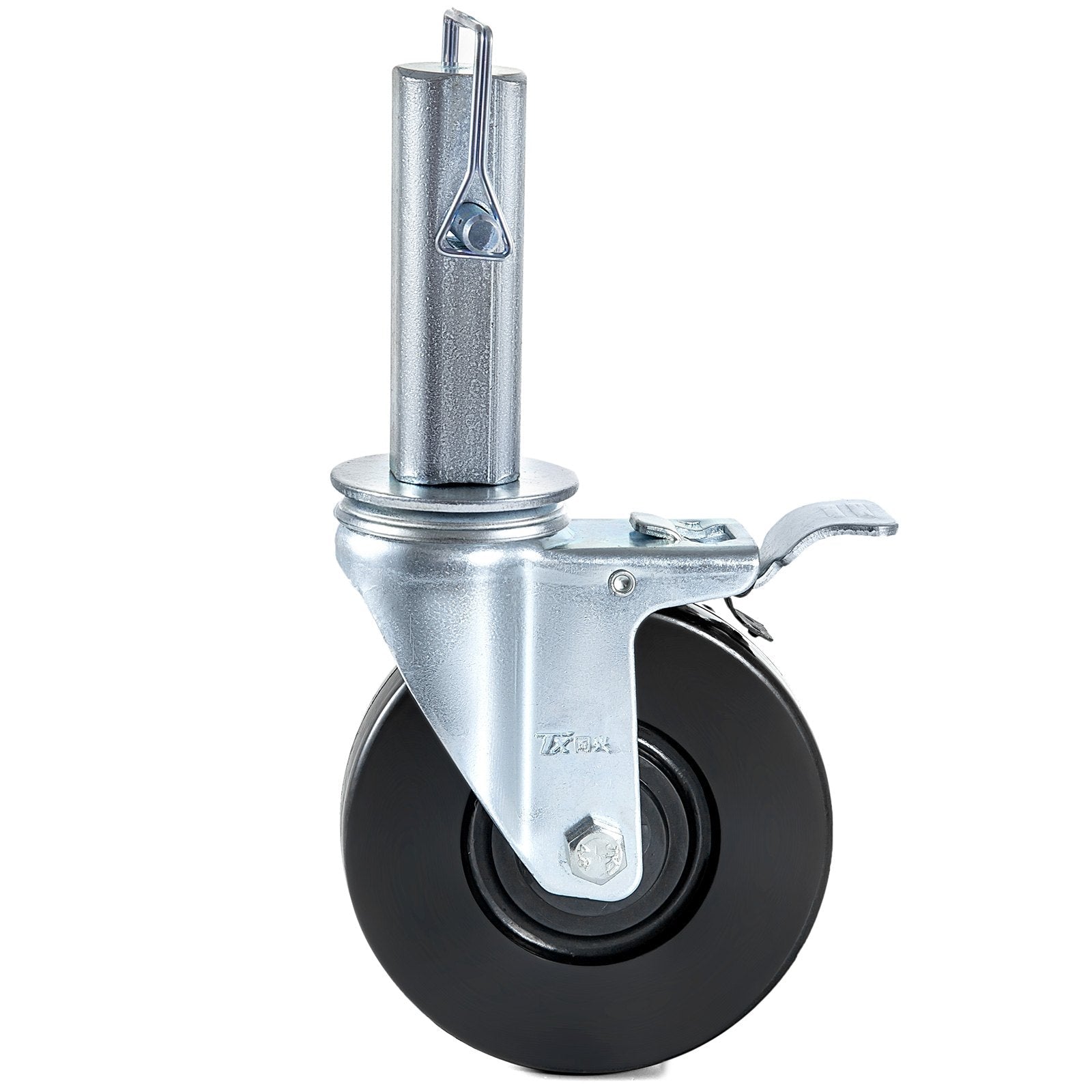 VEVOR 4 Pack 5 Inch Iron Core Polyurethane Swivel Caster with Dual Locking Brake Adjustable Legs 440 LBS Capacity per Wheel