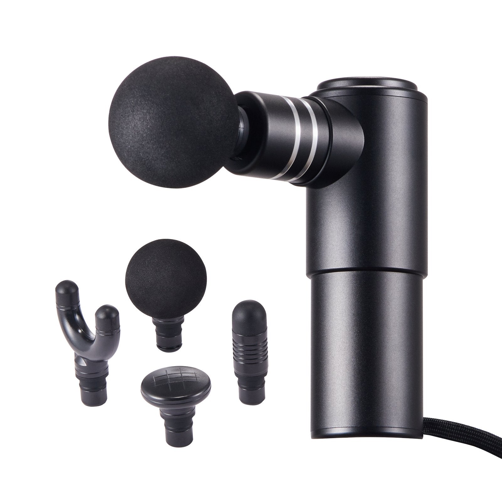 VEVOR Massage Gun Deep Tissue, Percussion Muscle Massager for Athletes - with 4 Speed Levels & 4 Massage Heads, 12V 2500mAh Batteries, Handheld Electric Massage Gun for Pain Relief, Muscle Relaxation