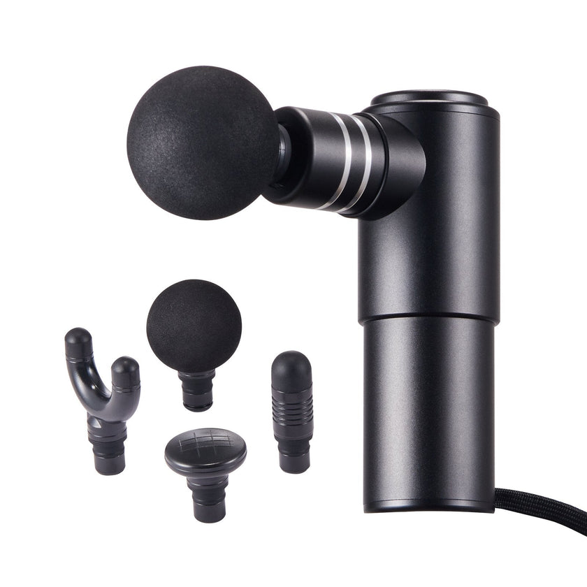 VEVOR Massage Gun Deep Tissue, Percussion Muscle Massager for Athletes - with 4 Speed Levels & 4 Massage Heads, 12V 2500mAh Batteries, Handheld Electric Massage Gun for Pain Relief, Muscle Relaxation