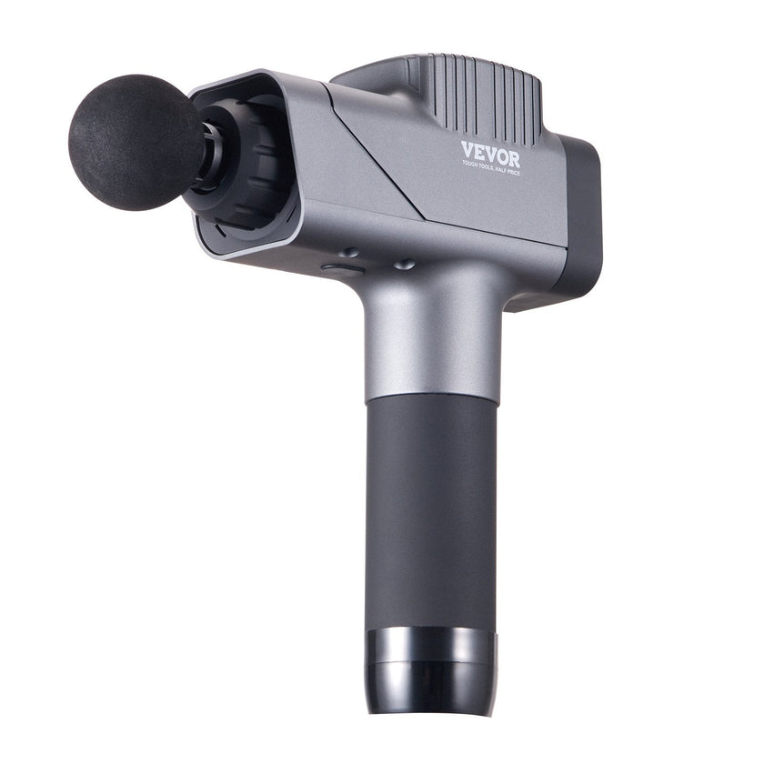 VEVOR Massage Gun Deep Tissue, Percussion Muscle Massager for Athletes - with 8 Speed Levels & 6 Massage Heads, 16V 2500mAh Batteries, Handheld Electric Massage Gun for Pain Relief, Muscle Relaxation