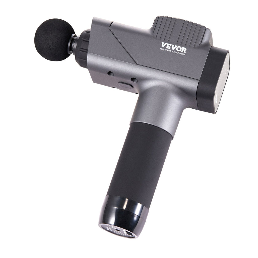 VEVOR Massage Gun Deep Tissue, Percussion Muscle Massager for Athletes - with 8 Speed Levels & 6 Massage Heads, 16V 2500mAh Batteries, Handheld Electric Massage Gun for Pain Relief, Muscle Relaxation