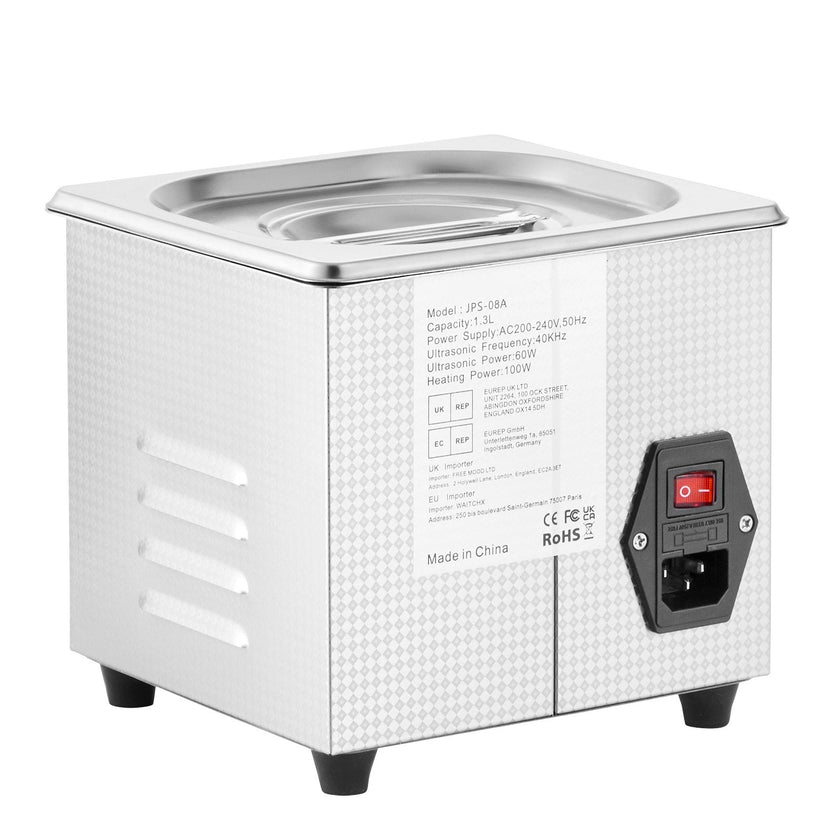 VEVOR Ultrasonic Cleaner 1.3L Professional Ultrasonic Cleaner with Digital Timer 40kHz Excellent Ultrasonic Cleaning Machine 110V for Jewelry Watch Ring Coin Diamond Eyeglasses Small Parts Cleaning