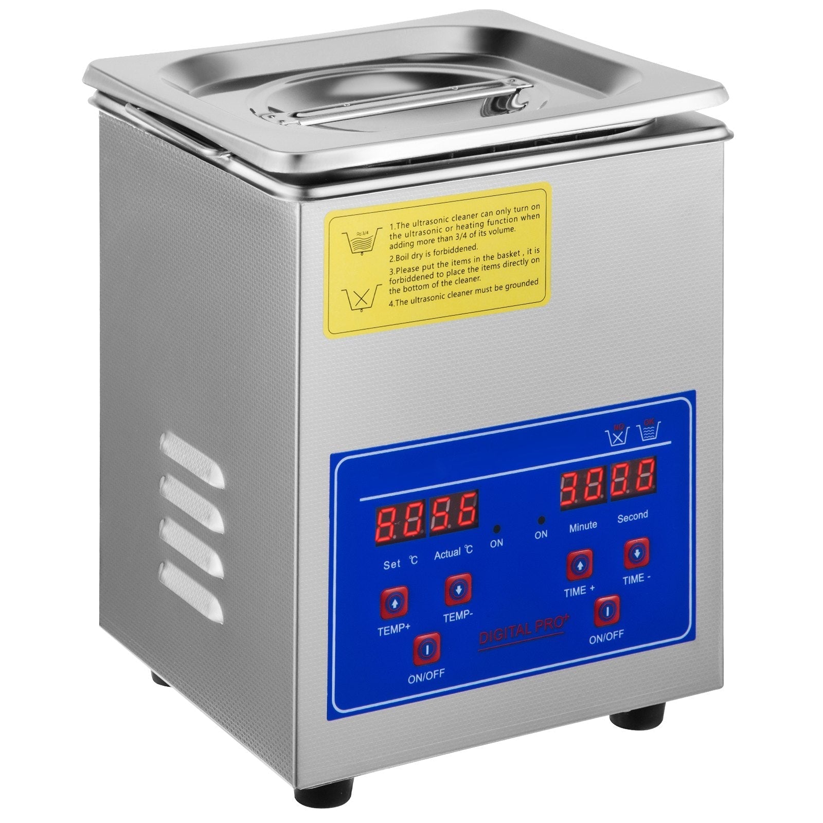 VEVOR Ultrasonic Cleaner 2L Digital Ultrasonic Parts Cleaner with Timer 40kHz Professional 304 Stainless Steel Ultrasonic Cleaner 110V for Jewelry Watch Glasses Diamond Eyeglass Small Parts Cleaning