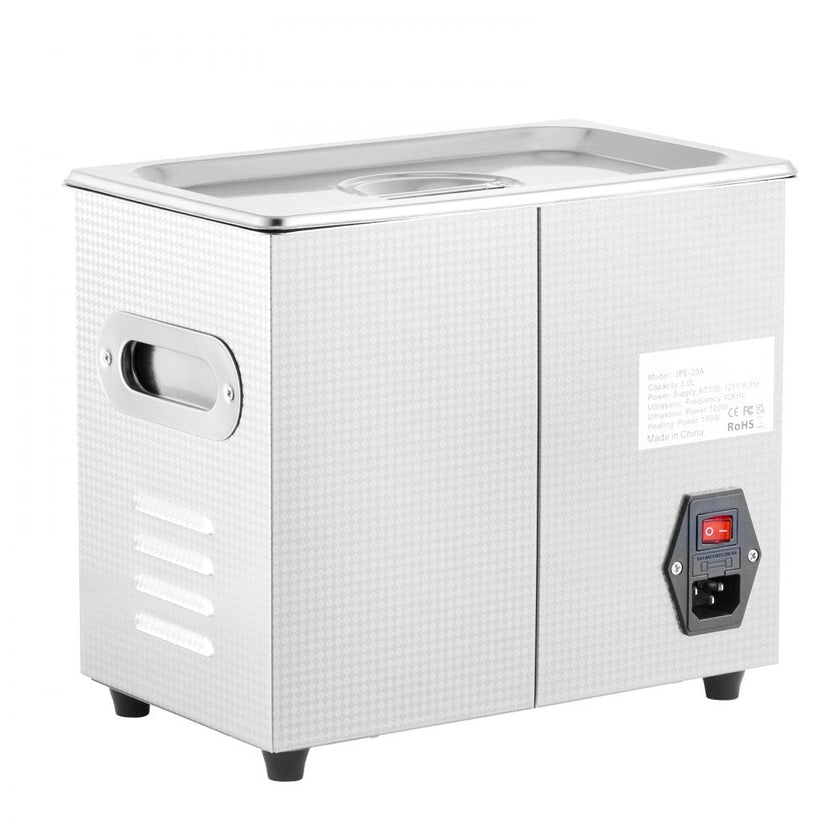 VEVOR Professional Ultrasonic Cleaner, 2.85 L Ultrasonic Jewelry Cleaner with Digital Timer & Heater, Stainless Steel Industrial Sonic Cleaner 40kHz for Glasses, Watches, Rings, Small Parts