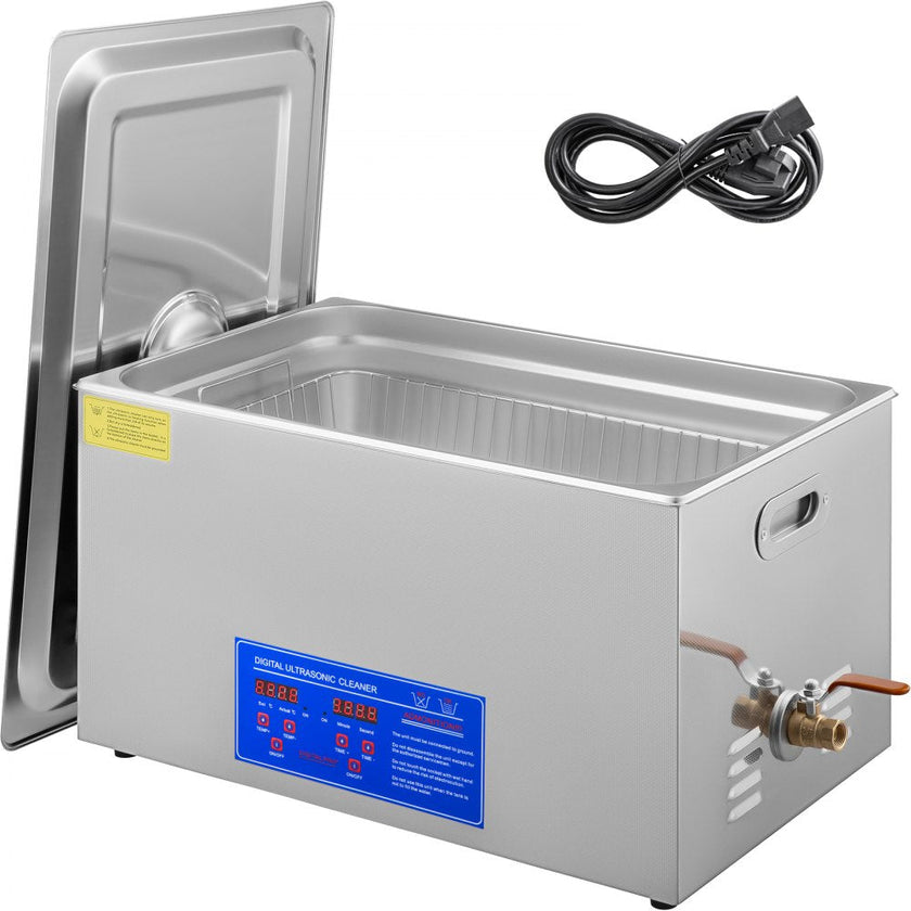 VEVOR 22L Industrial Ultrasonic Cleaner with Digital Timer&Heater 40kHz Professional Ultrasonic Cleaner 110V with Excellent Cleaning Effect for Wrench Tools Industrial Parts Mental Apparatus