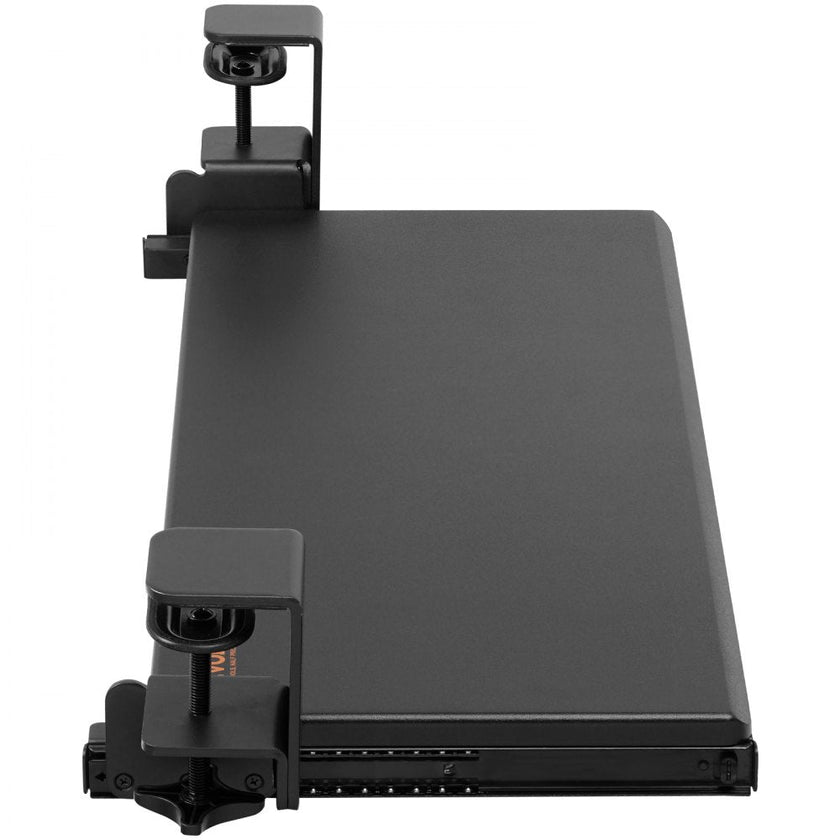 VEVOR Keyboard Tray Under Desk, Pull out Keyboard/Mouse Tray Under Desk with Sturdy No-drill C Clamp Mount, Large 26.8 x 11 inch Slide-out Computer Drawer for Typing in Home, Office Work