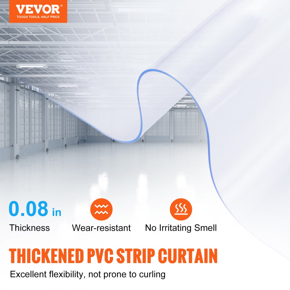 VEVOR Strip Curtain, 150' Length x 8