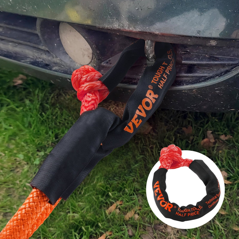 VEVOR Soft Shackle Synthetic Recovery Rope 2PCS 1/2