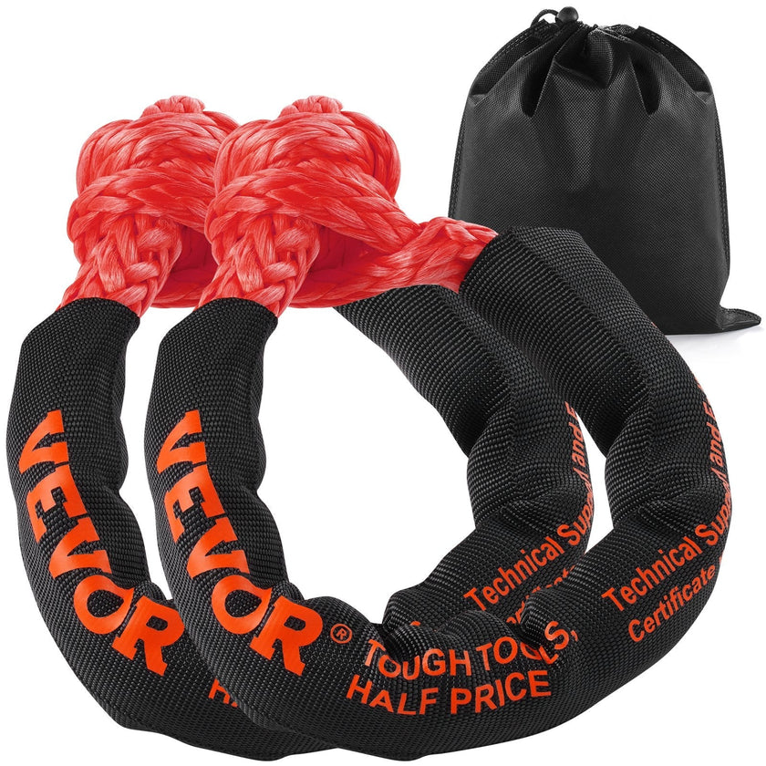 VEVOR Soft Shackle Synthetic Recovery Rope 2PCS 1/2