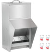 VEVOR Galvanized Poultry Feeder Holds 11.5lbs of Feed Chicken Feeders No Waste 6.3x8.3x12.9in Hanging Chicken Feeder with Lid Weatherproof Outdoor Coop Food Dispenser for Duck