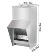 VEVOR Galvanized Poultry Feeder Holds 25lbs of Feed Chicken Feeders No Waste 12.9x8.3x18.9in Hanging Chicken Feeder with Lid Weatherproof Outdoor Coop Food Dispenser for Duck