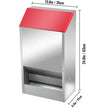 VEVOR Galvanized Poultry Feeder Holds 50lbs of Feed Chicken Feeders No Waste 13.8x11x25.6in Hanging Chicken Feeder with Lid Weatherproof Outdoor Coop Food Dispenser Tilted lid