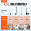 VEVOR Linear Actuator 12V, 16 Inch High Load 330lbs/1500N Linear Actuator, 0.19
