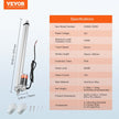 VEVOR Linear Actuator 12V, 18 Inch High Load 330lbs/1500N Linear Actuator, 0.19