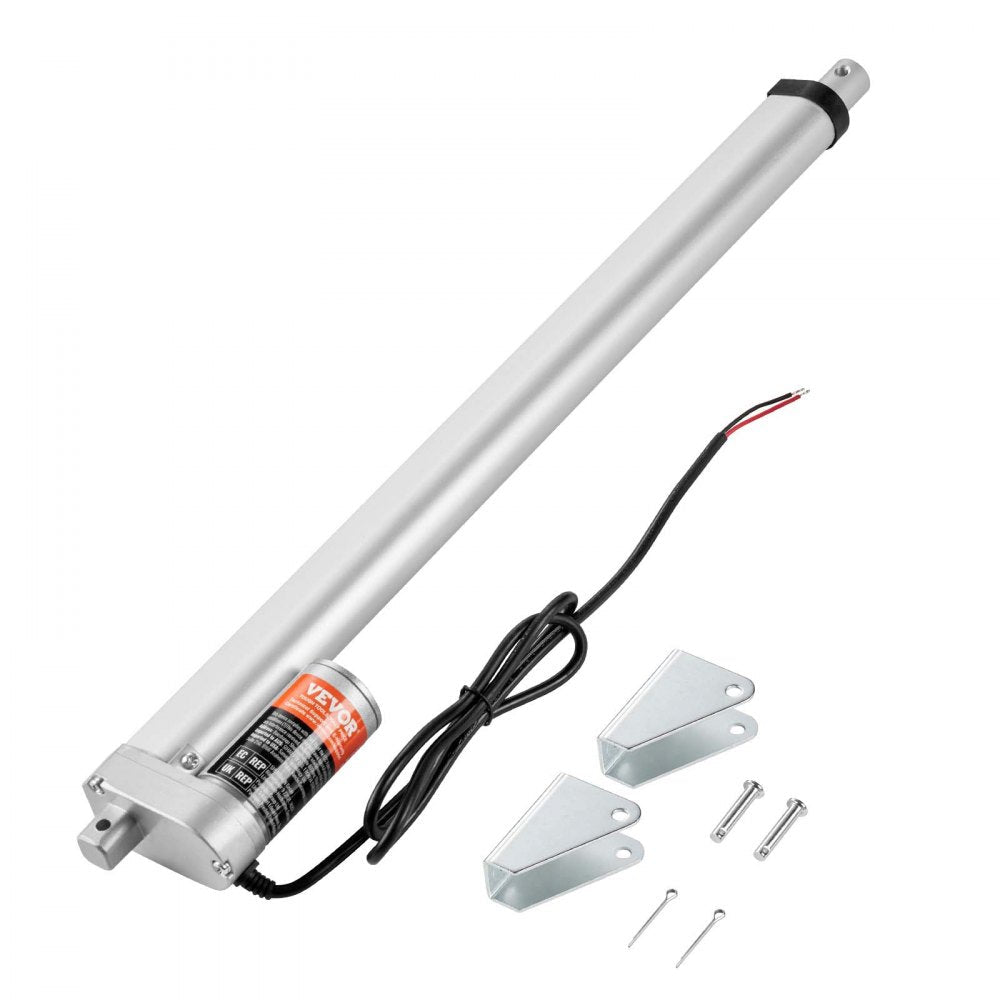 VEVOR Linear Actuator 12V, 18 Inch High Load 330lbs/1500N Linear Actuator, 0.19