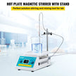 VEVOR Magnetic Stirrer Hot Plate, 200-2000 RPM Digital Hotplate Magnetic Stirrer, 2L Lab Heating Plate Stirrer w/ Support Stand, Max 572°F / 300°C Heating Temperature 500W Heating Power for Lab Mixing