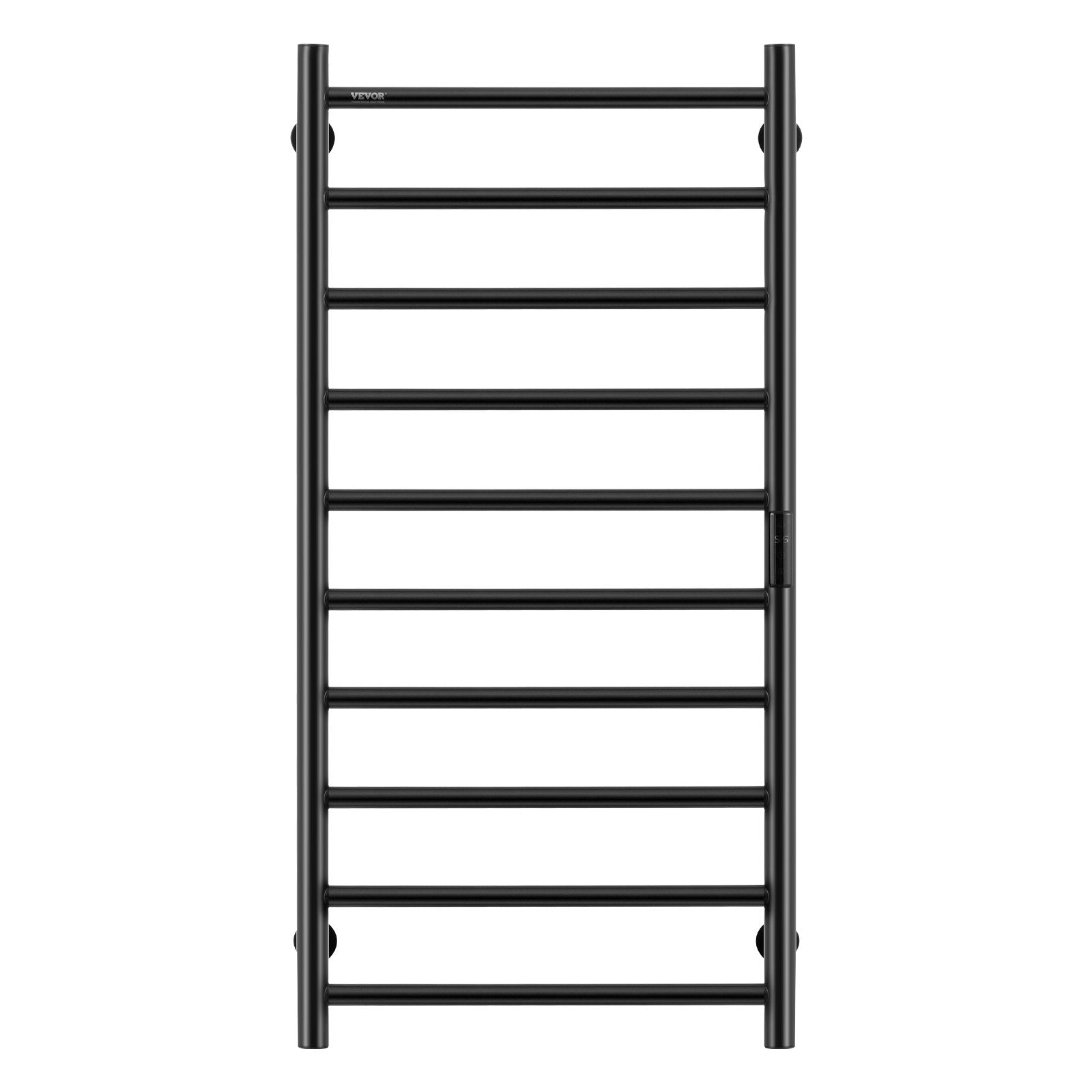 VEVOR 10-Bar Towel Warmer Rack Wall Mounted Heated Towel Rack for Bathroom Black