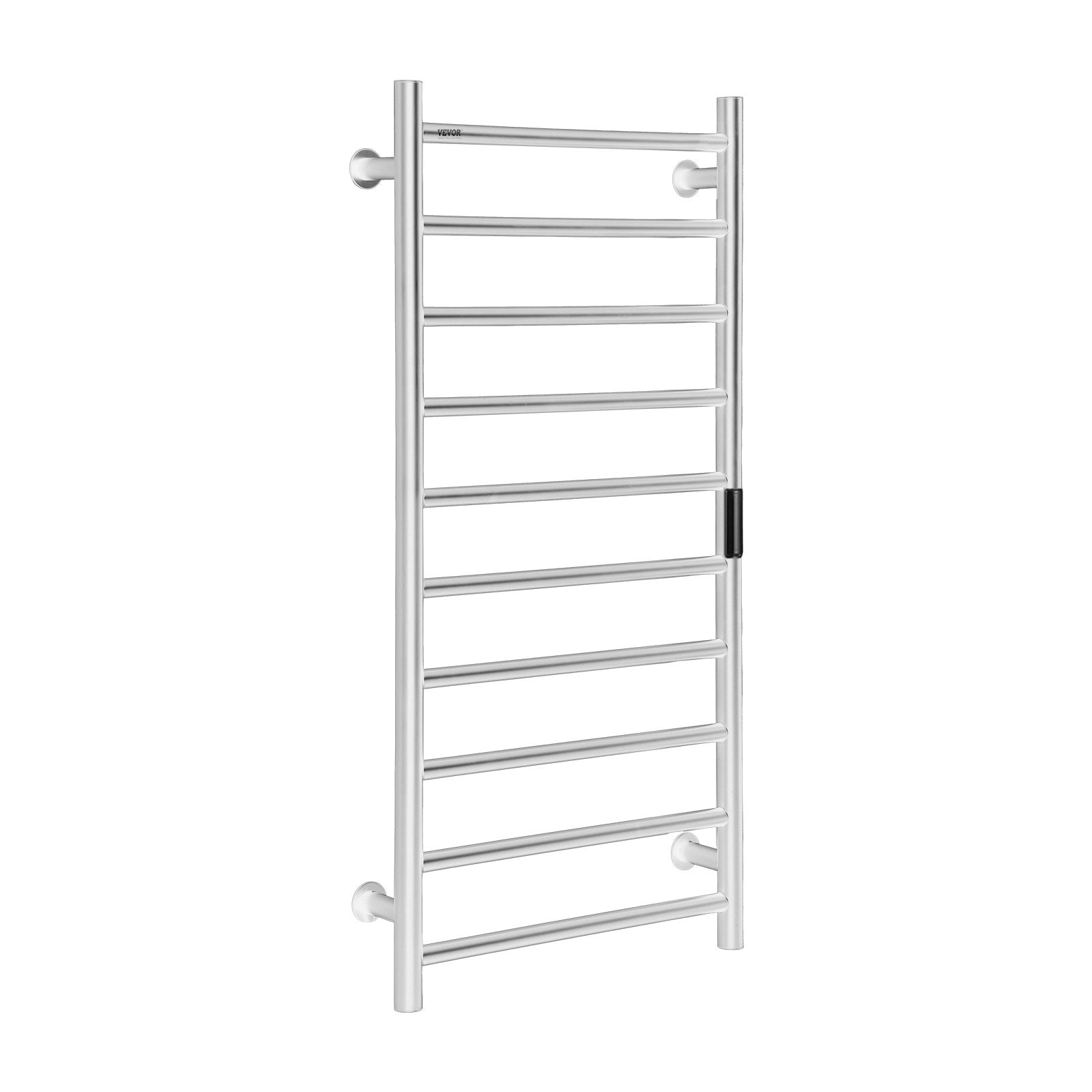 VEVOR 10 Bars Towel Warmer Rack Wall Mounted Heated Towel Rack Bathroom Silver