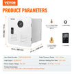 VEVOR RV Tankless Water Heater 15x15in Propane Gas 42000BTU with Controller