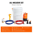 VEVOR Tankless Water Heater Flushing Kit, Includes Efficient Pump & 5 Gallon Pail & 2 Hoses & Descaling Powder, Wrench and Adapter for Quick Install Easy to Start, Water Heater Flush Kit