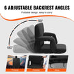 VEVOR Double Heated Stadium Seat with Back Support, 3 Level Heating Wide Bleacher Seat, Folding Portable Padded Reclining Chair with Hook Pocket Cupholder, Ideal for Sport Event Beach Camping Concert