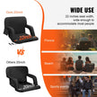 VEVOR Double Heated Stadium Seat with Back Support, 3 Level Heating Wide Bleacher Seat, Folding Portable Padded Reclining Chair with Hook Pocket Cupholder, Ideal for Sport Event Beach Camping Concert