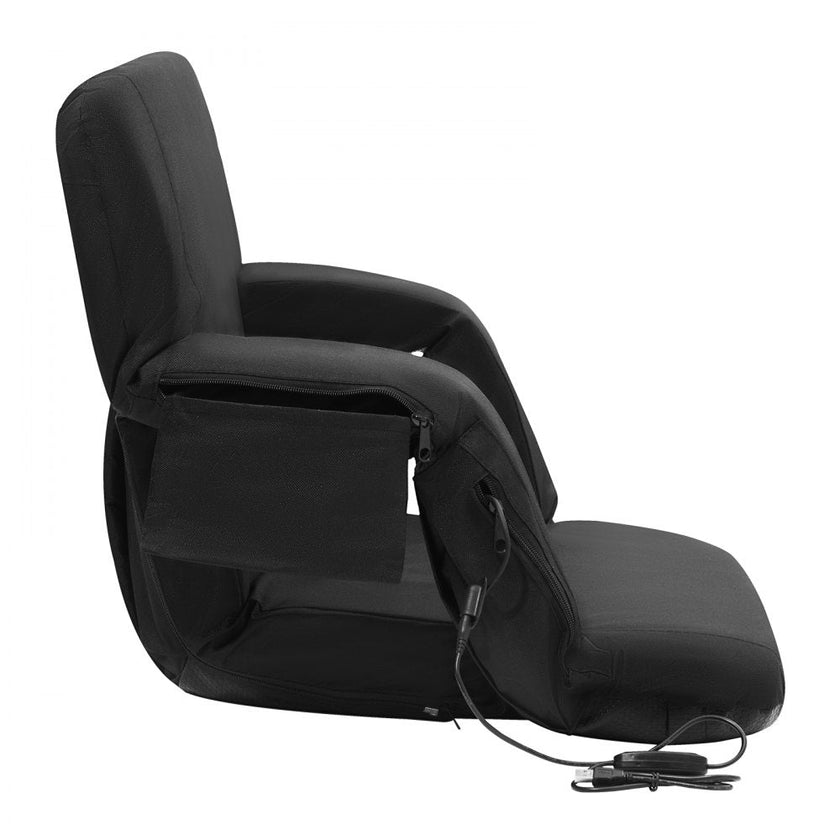 VEVOR Double Heated Stadium Seat with Back Support, 3 Level Heating Wide Bleacher Seat, Folding Portable Padded Reclining Chair with Hook Pocket Cupholder, Ideal for Sport Event Beach Camping Concert
