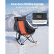 Heated Camping Rocking Chair with Dual-Zone Heating, 3 Heat Settings, Folding Outdoor Chair with Cup Holder & Storage Pocket, Supports 225 lbs
