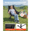 Heated Camping Rocking Chair with Dual-Zone Heating, 3 Heat Settings, Folding Outdoor Chair with Cup Holder & Storage Pocket, Supports 225 lbs
