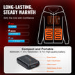 VEVOR Heated Hoodie Sweatshirt Zip Up Unisex w/ Battery for Men&Women XXL Black