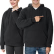 VEVOR Heated Hoodie Sweatshirt Unisex with Battery for Men & Women XXL Black