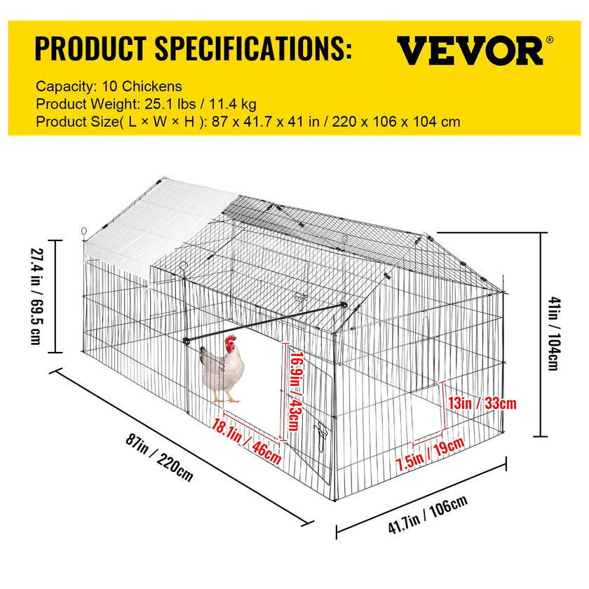 VEVOR Chicken Coop, 87