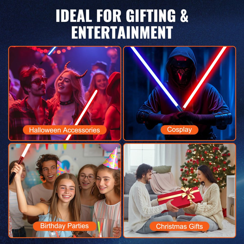 VEVOR Lightsaber 12 RGB Colors 16 Sounds Rechargeable  40