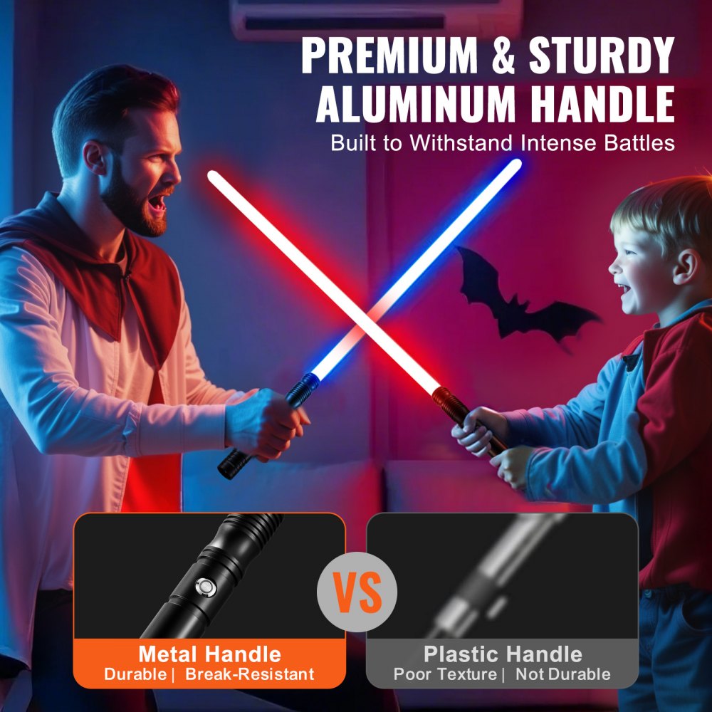 VEVOR Lightsaber 12 RGB Colors 16 Sounds Rechargeable  40